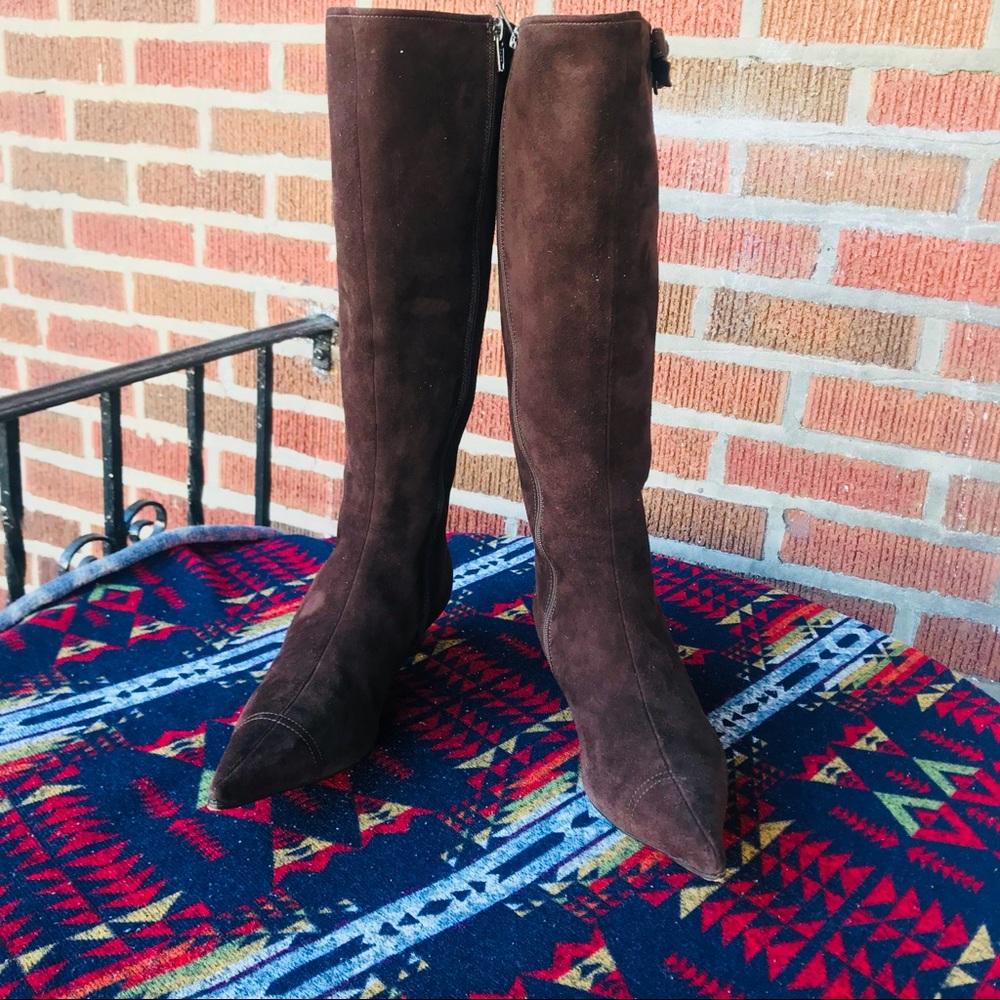Prada Miu Miu Suede Knee Boots - image 1